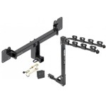 Trailer Tow Hitch w/ 4 Bike Rack For 17-24 Jaguar F-Pace tilt away adult or child arms fold down carrier w/ Lock and Cover