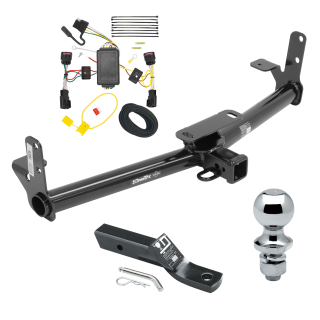 Trailer Tow Hitch For 10-17 Chevy Equinox GMC Terrain Complete Package w/ Wiring and 1-7/8" Ball