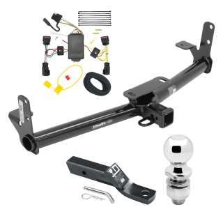 Trailer Tow Hitch For 10-17 Chevy Equinox GMC Terrain Complete Package w/ Wiring and 2" Ball