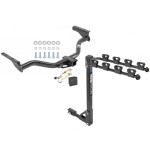 Trailer Tow Hitch w/ 4 Bike Rack For 13-21 Nissan Pathfinder 14-21 Infiniti QX60 2013 JX35 tilt away adult or child arms fold down carrier w/ Lock and Cover