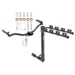 Trailer Tow Hitch w/ 4 Bike Rack For 11-19 Ford Explorer tilt away adult or child arms fold down carrier