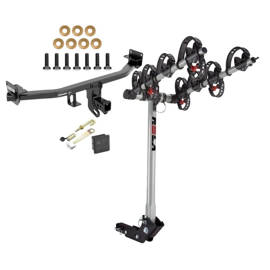 Trailer Tow Hitch For 17-22 KIA Sportage except SX & SX Turbo 4 Bike Rack w/ Hitch Lock and Cover