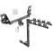 Trailer Tow Hitch w/ 4 Bike Rack For 17-25 Audi Q7 tilt away adult or child arms fold down carrier