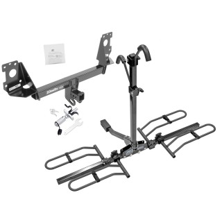 Trailer Tow Hitch For 17 23 Audi Q7 Platform Style 2 Bike Rack w Anti Rattle Hitch Lock