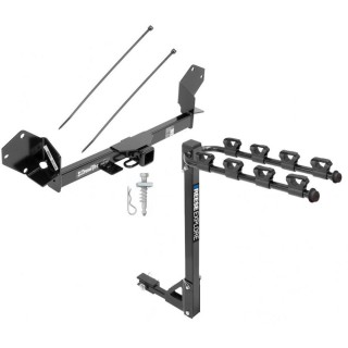 Trailer Tow Hitch w/ 4 Bike Rack For 16-18 Buick Envision tilt away adult or child arms fold down carrier