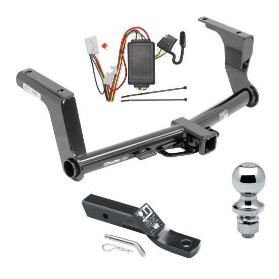 Trailer Tow Hitch For 13-17 Subaru Crosstrek Except Hybrid Wiring & 1-7/8" Ball