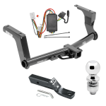 Trailer Tow Hitch For 13-17 Subaru Crosstrek Except Hybrid Complete Package w/ Wiring and 2" Ball