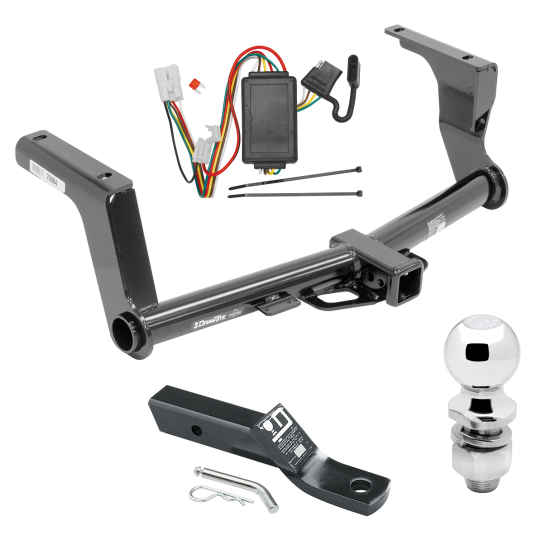 Trailer Tow Hitch For 13-17 Subaru Crosstrek Except Hybrid Complete Package w/ Wiring and 2" Ball