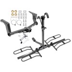 Trailer Tow Hitch For 13-17 Subaru Crosstrek XV Crosstrek except Hybrid Platform Style 2 Bike Rack w/ Anti Rattle Hitch Lock