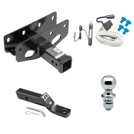 Trailer Tow Hitch For 07-18 Jeep Wrangler JK Right Hand Drive Complete Package w/ Wiring and 1-7/8" Ball