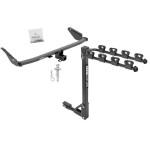 Trailer Tow Hitch w/ 4 Bike Rack For 11-20 Toyota Sienna tilt away adult or child arms fold down carrier