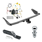 Trailer Tow Hitch For 15-20 Toyota Sienna Except SE Complete Package w/ Wiring and 1-7/8" Ball