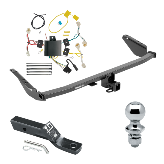 Trailer Tow Hitch For 15-20 Toyota Sienna Except SE Complete Package w/ Wiring and 1-7/8" Ball