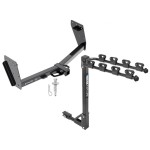 Trailer Tow Hitch w/ 4 Bike Rack For 15-21 Mitsubishi L200 Triton tilt away adult or child arms fold down carrier