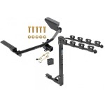 Trailer Tow Hitch w/ 4 Bike Rack For 13-18 Toyota RAV4 4 Bike Rack tilt away adult or child arms fold down carrier w/ Lock and Cover