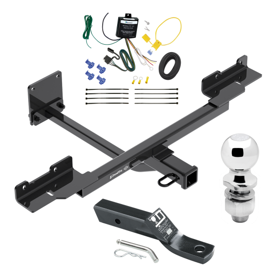 Trailer Tow Hitch For 12-15 Mercedes-Benz ML350 16-19 GLE350 without Active Curve System Complete Package w/ Wiring and 2" Ball