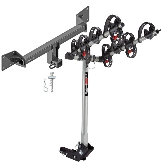 Trailer Tow Hitch For 18-24 Audi Q5 SQ5 w/ 4 Bike Carrier Rack 