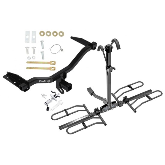 Trailer Tow Hitch For 18-20 Chevy Equinox GMC Terrain Diesel Platform Style 2 Bike Rack w/ Anti Rattle Hitch Lock