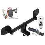 Trailer Tow Hitch For 10-19 Subaru Outback Wagon Except Sport Complete Package w/ Wiring and 2" Ball