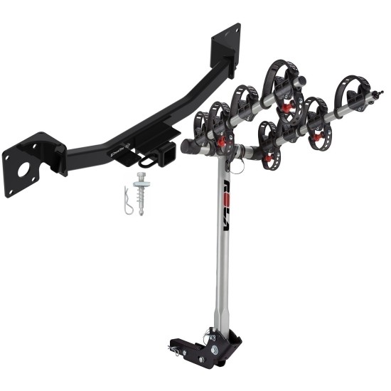 Trailer Tow Hitch For 19-24 Cadilac XT4 w/ 4 Bike Carrier Rack