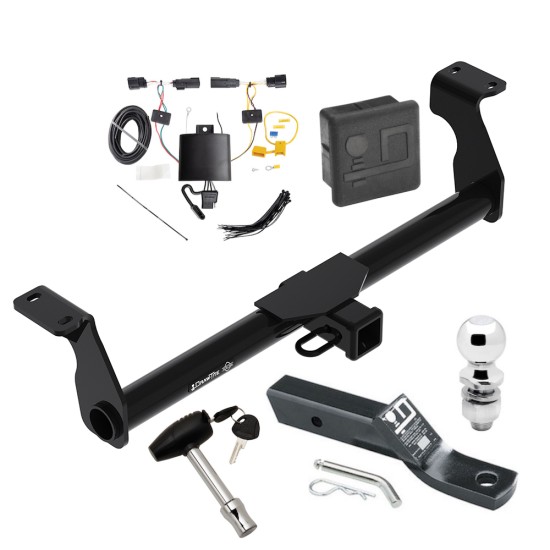 Trailer Tow Hitch For 20-22 Ford Escape Except Hybrid Deluxe Package Wiring 2" Ball and Lock