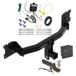 Trailer Tow Hitch For 20-24 Porsche Cayenne Coupe Deluxe Package Wiring 2" Ball Mount and Lock