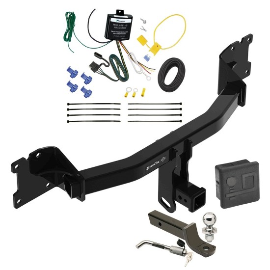 Trailer Tow Hitch For 20-24 Porsche Cayenne Coupe Deluxe Package Wiring 2" Ball Mount and Lock