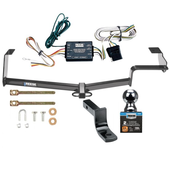 Reese Trailer Tow Hitch For 06-11 Honda Civic Complete Package w/ Wiring and 2" Ball