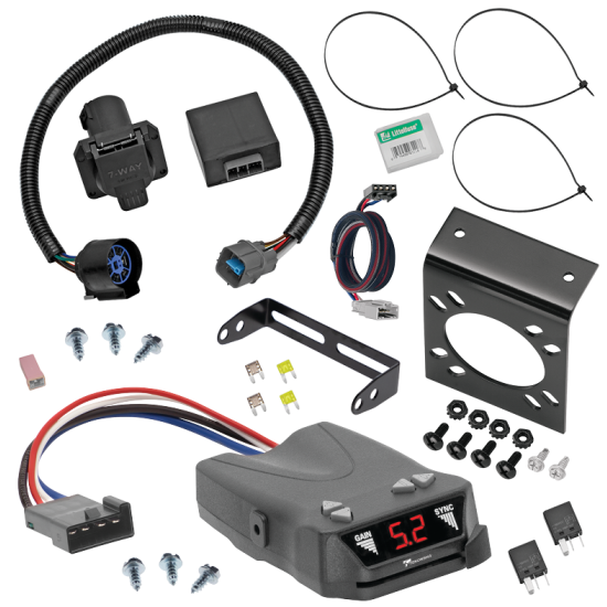 For 2009-2014 Honda Ridgeline 7-Way RV Wiring + Tekonsha Brakeman IV Brake Control + Plug & Play BC Adapter By Tekonsha