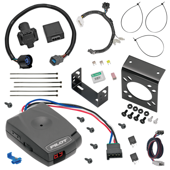 For 2012-2015 Honda Pilot 7-Way RV Wiring + Pro Series Pilot Brake Control + Plug & Play BC Adapter (For All Styles Models) By Tekonsha