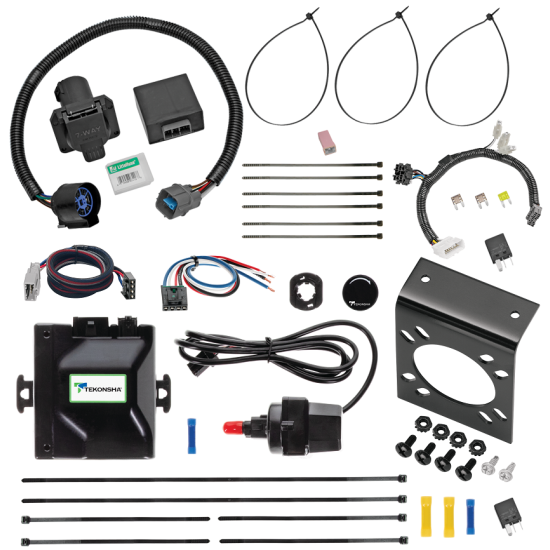 For 2012-2015 Honda Pilot Tekonsha Prodigy iD Bluetooth Wireless Brake Control + Plug & Play BC Adapter + 7-Way RV Wiring (For All Styles Models) By Tekonsha