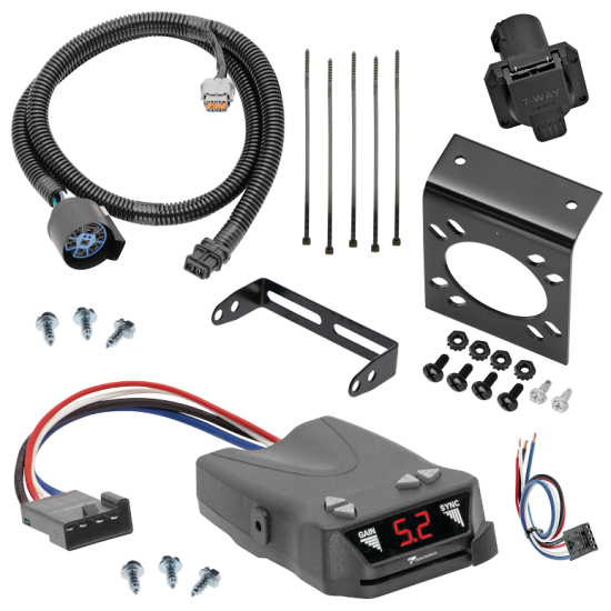 For 2009-2012 Suzuki Equator 7-Way RV Wiring + Tekonsha Brakeman IV Brake Control + Generic BC Wiring Adapter (For w/Factory Tow Package Models) By Tekonsha