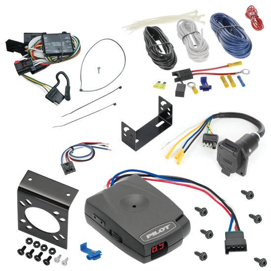 For 1996-2000 Plymouth Grand Voyager 7-Way RV Wiring + Pro Series Pilot Brake Control + Generic BC Wiring Adapter By Tekonsha