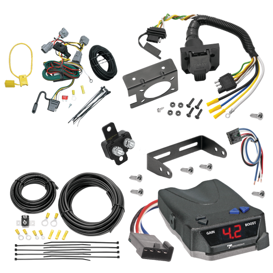 For 1994-1998 Jeep Grand Cherokee 7-Way RV Wiring + Tekonsha BRAKE-EVN Brake Control + Generic BC Wiring Adapter By Tekonsha