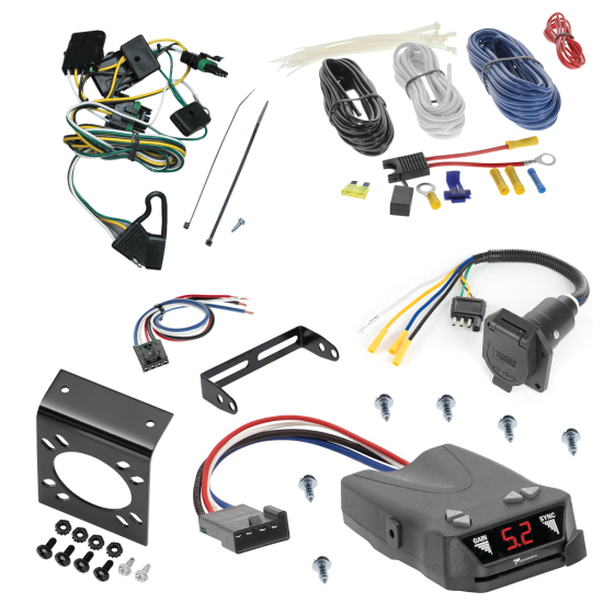 For 1997-1997 Jeep Wrangler 7-Way RV Wiring + Tekonsha Brakeman IV Brake Control + Generic BC Wiring Adapter By Tekonsha