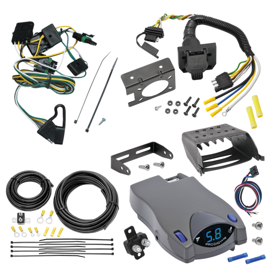 For 1997-1997 Jeep Wrangler 7-Way RV Wiring + Tekonsha Prodigy P2 Brake Control By Tekonsha