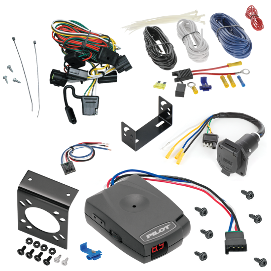 For 1998-2004 Isuzu Rodeo 7-Way RV Wiring + Pro Series Pilot Brake Control + Generic BC Wiring Adapter By Tekonsha