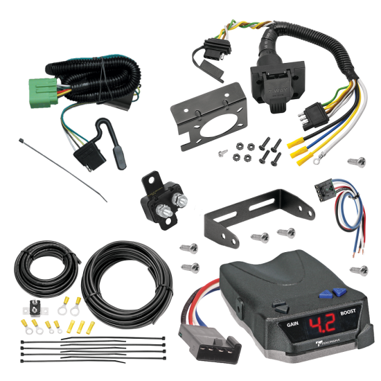 For 1999-2004 Jeep Grand Cherokee 7-Way RV Wiring + Tekonsha BRAKE-EVN Brake Control + Generic BC Wiring Adapter By Tekonsha