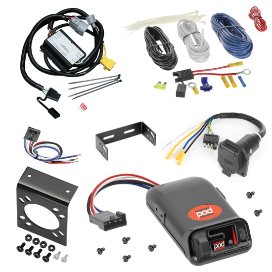 For 2001-2002 Toyota Tundra 7-Way RV Wiring + Pro Series POD Brake Control + Generic BC Wiring Adapter By Tekonsha