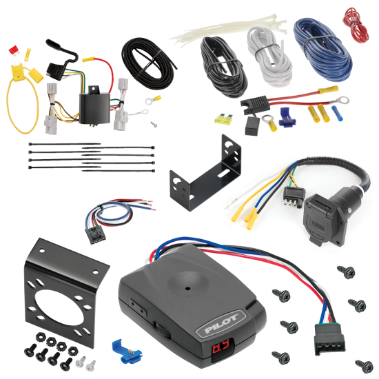 For 2006-2012 Toyota RAV4 7-Way RV Wiring + Pro Series Pilot Brake Control + Generic BC Wiring Adapter By Tekonsha