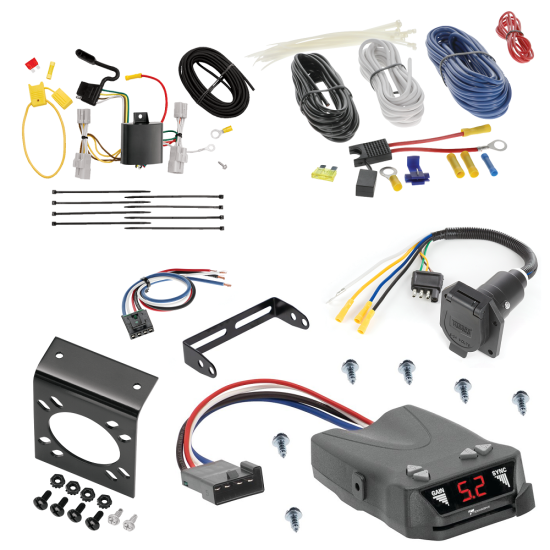 For 2006-2012 Toyota RAV4 7-Way RV Wiring + Tekonsha Brakeman IV Brake Control + Generic BC Wiring Adapter By Tekonsha