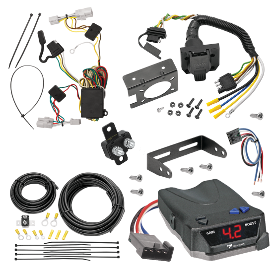 For 2001-2003 Toyota Highlander 7-Way RV Wiring + Tekonsha BRAKE-EVN Brake Control + Generic BC Wiring Adapter By Tekonsha