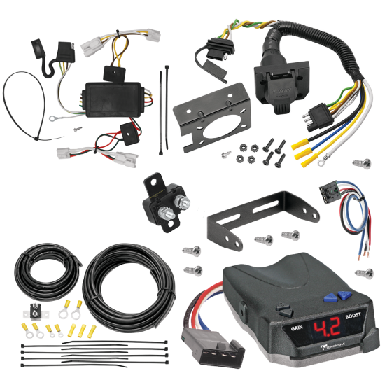 For 2007-2012 Hyundai Santa Fe 7-Way RV Wiring + Tekonsha BRAKE-EVN Brake Control + Generic BC Wiring Adapter By Tekonsha