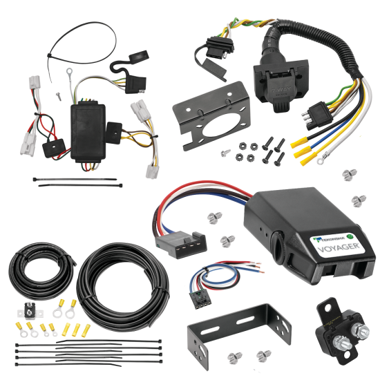 For 2007-2012 Hyundai Santa Fe 7-Way RV Wiring + Tekonsha Voyager Brake Control + Generic BC Wiring Adapter By Tekonsha