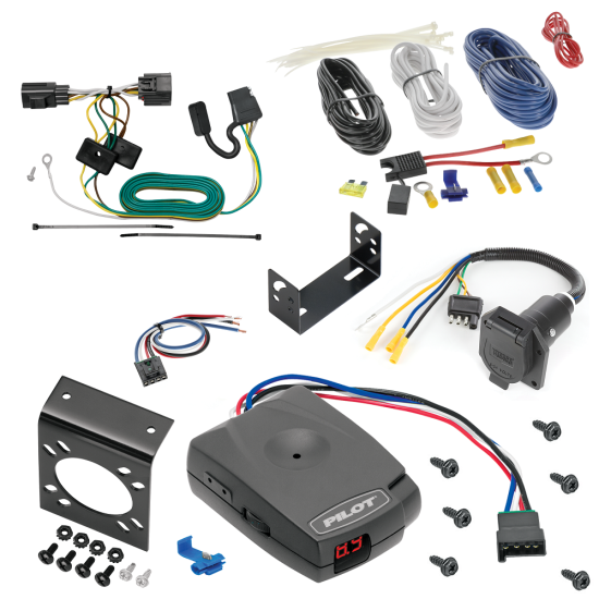 For 2007-2017 Jeep Wrangler 7-Way RV Wiring + Pro Series Pilot Brake Control + Generic BC Wiring Adapter (Excludes: w/Right Hand Drive & Limited Edition Models) By Tekonsha
