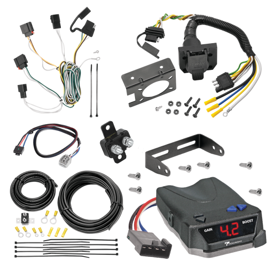 For 2011-2013 Jeep Grand Cherokee 7-Way RV Wiring + Tekonsha BRAKE-EVN Brake Control + Plug & Play BC Adapter By Tekonsha