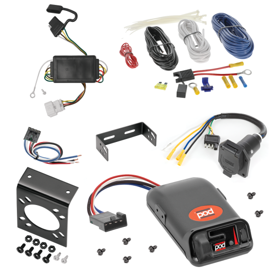 For 2007-2011 Honda CR-V 7-Way RV Wiring + Pro Series POD Brake Control + Generic BC Wiring Adapter By Tekonsha