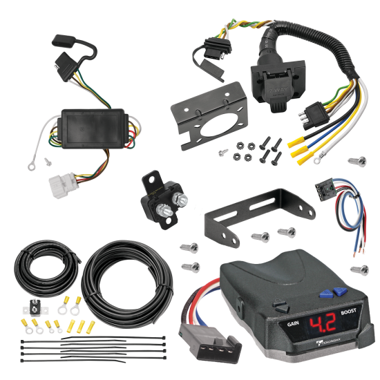 For 2007-2011 Honda CR-V 7-Way RV Wiring + Tekonsha BRAKE-EVN Brake Control + Generic BC Wiring Adapter By Tekonsha