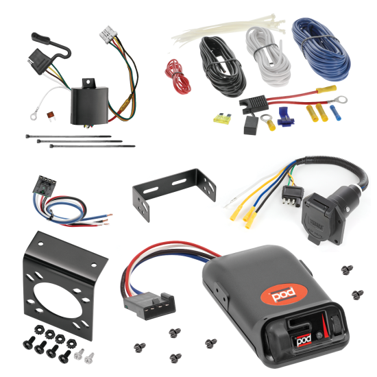 For 2005-2010 Honda Odyssey 7-Way RV Wiring + Pro Series POD Brake Control + Generic BC Wiring Adapter By Tekonsha