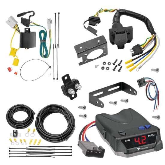 For 2008-2013 Toyota Highlander 7-Way RV Wiring + Tekonsha BRAKE-EVN Brake Control + Generic BC Wiring Adapter By Tekonsha